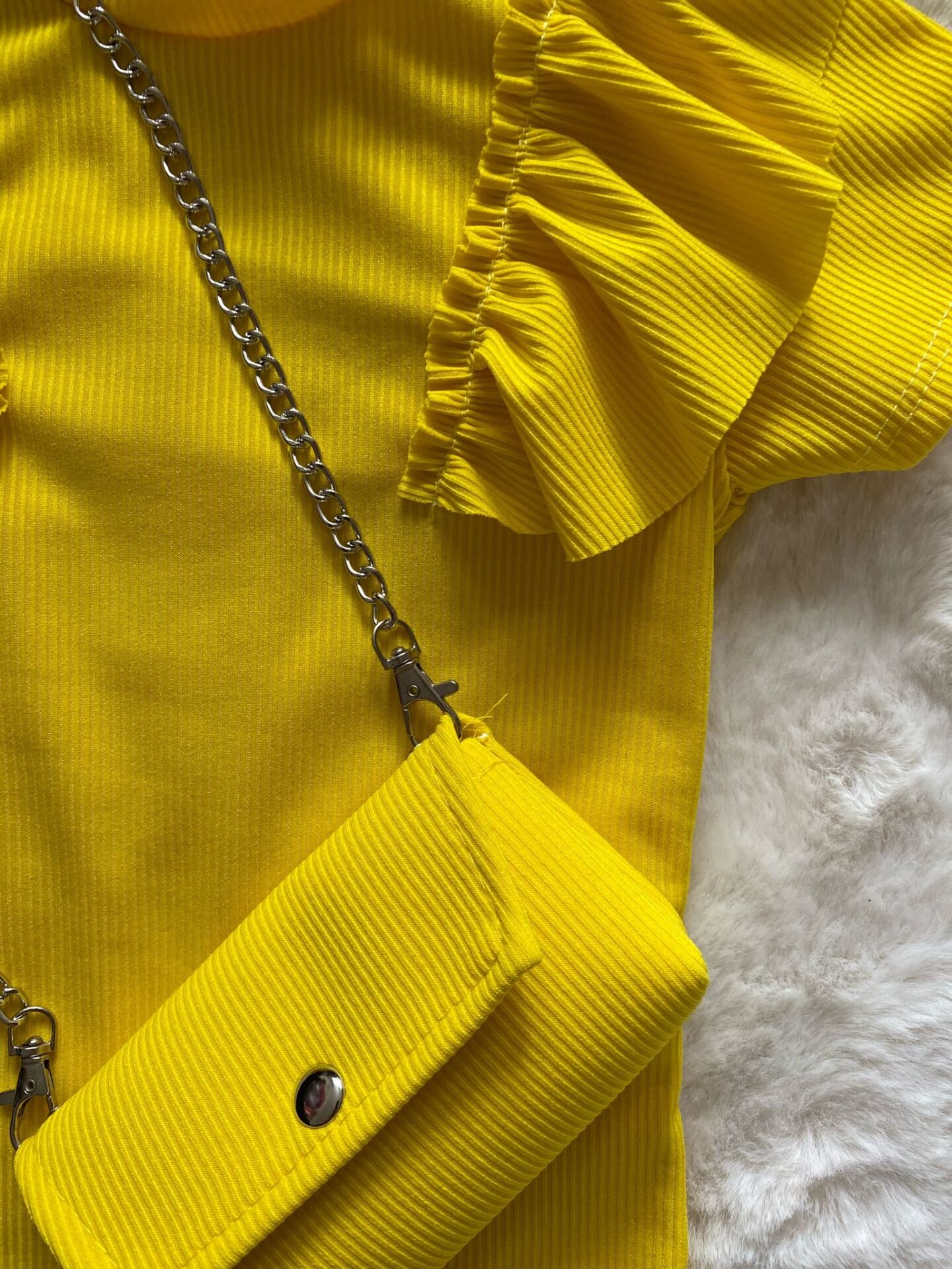 Girls Ruffle top met tas - Afbeelding 2