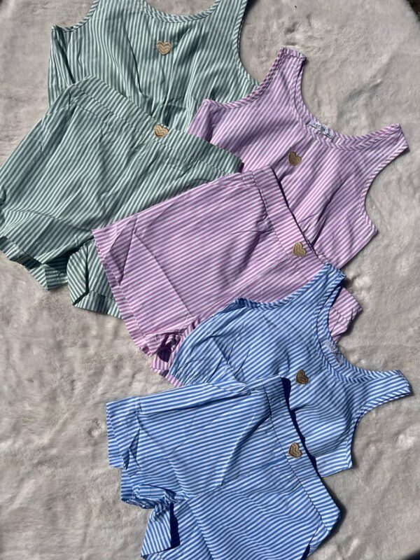 Loevia set korte broek met top Mint Groen