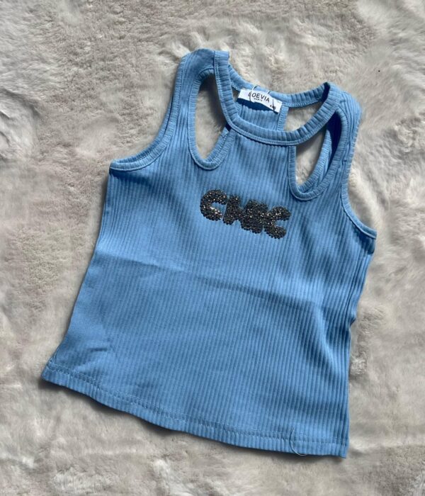 Loevia BlingBling top Chic blauw