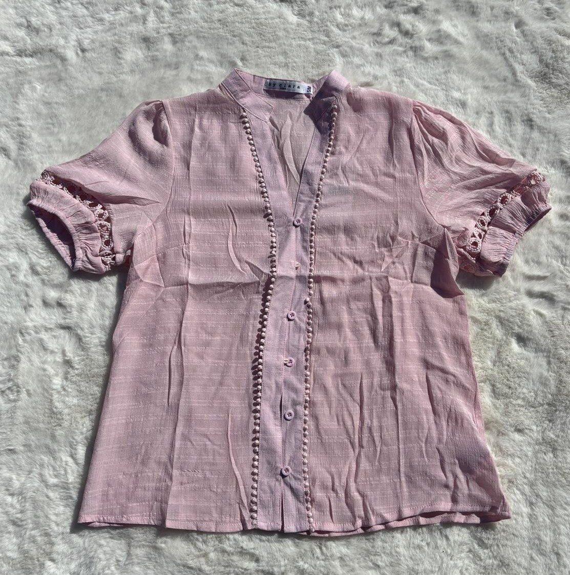 Blousje met Boho mouw Licht Roze