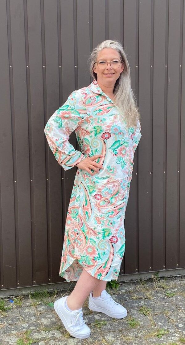 Dames ceintuurjurk wit plussize