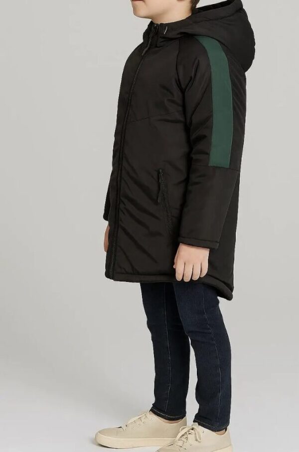 Boys herfstjas zwart parka