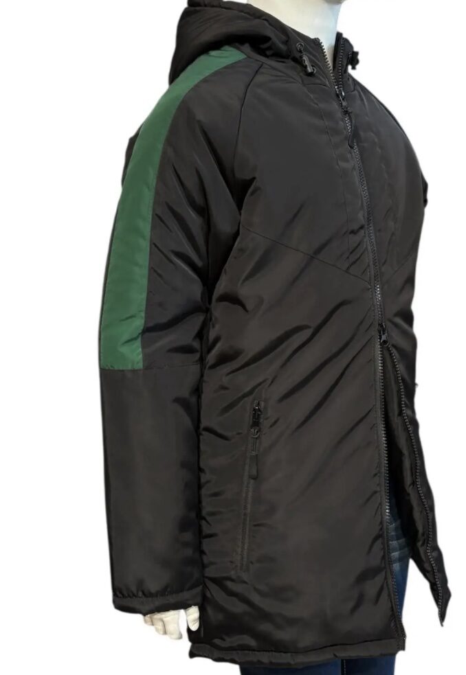 Boys herfstjas zwart parka - Afbeelding 2