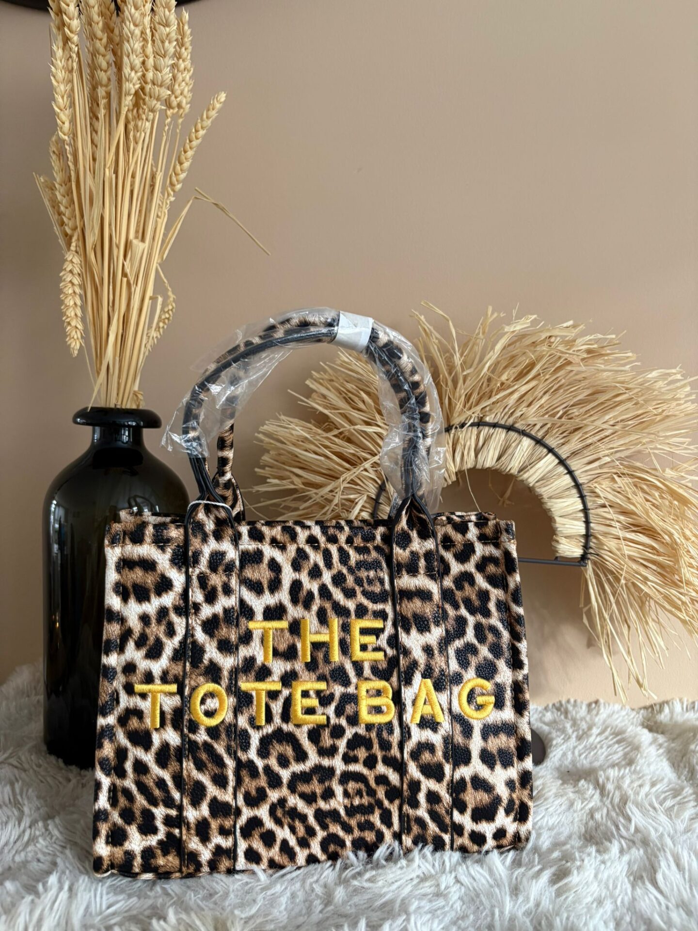Golden Panthera Tote midi