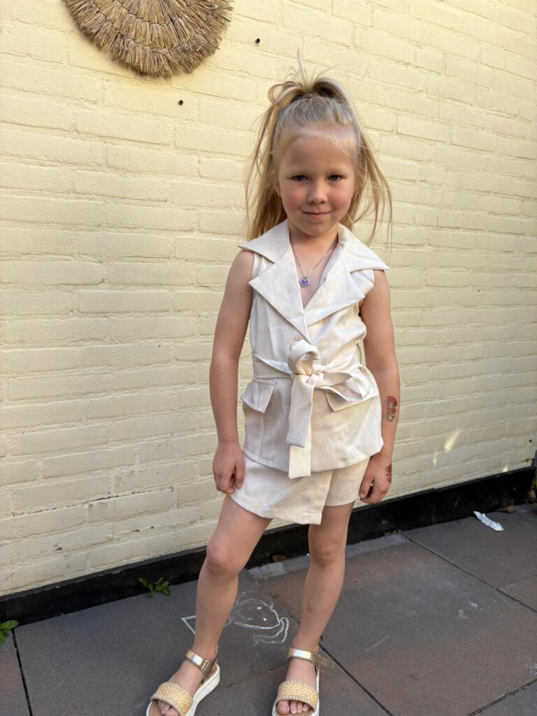 Beige Summer Set Meisjes
